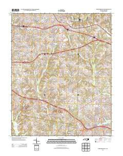 Kernersville North Carolina Historical topographic map, 1:24000 scale, 7.5 X 7.5 Minute, Year 2013