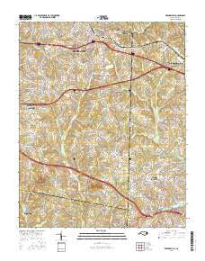 Kernersville North Carolina Current topographic map, 1:24000 scale, 7.5 X 7.5 Minute, Year 2016