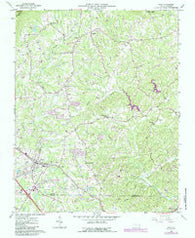 King North Carolina Historical topographic map, 1:24000 scale, 7.5 X 7.5 Minute, Year 1964