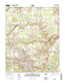 Kinston North Carolina Current topographic map, 1:24000 scale, 7.5 X 7.5 Minute, Year 2016