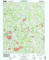 Knightdale North Carolina Historical topographic map, 1:24000 scale, 7.5 X 7.5 Minute, Year 1993