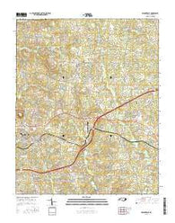 Knightdale North Carolina Current topographic map, 1:24000 scale, 7.5 X 7.5 Minute, Year 2016