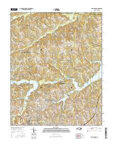 Lake Brandt North Carolina Current topographic map, 1:24000 scale, 7.5 X 7.5 Minute, Year 2016