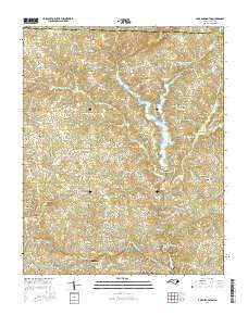 Lake Burlington North Carolina Current topographic map, 1:24000 scale, 7.5 X 7.5 Minute, Year 2016