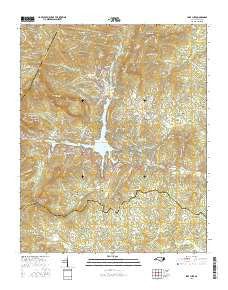 Lake Lure North Carolina Current topographic map, 1:24000 scale, 7.5 X 7.5 Minute, Year 2016