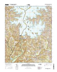 Lake Norman South North Carolina Current topographic map, 1:24000 scale, 7.5 X 7.5 Minute, Year 2016