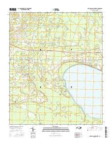Lake Waccamaw West North Carolina Current topographic map, 1:24000 scale, 7.5 X 7.5 Minute, Year 2016