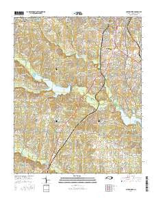 Lake Wheeler North Carolina Current topographic map, 1:24000 scale, 7.5 X 7.5 Minute, Year 2016