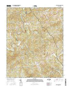 Laurel Springs North Carolina Current topographic map, 1:24000 scale, 7.5 X 7.5 Minute, Year 2016