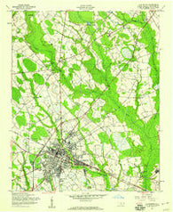 Laurinburg North Carolina Historical topographic map, 1:24000 scale, 7.5 X 7.5 Minute, Year 1957