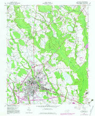 Laurinburg North Carolina Historical topographic map, 1:24000 scale, 7.5 X 7.5 Minute, Year 1957