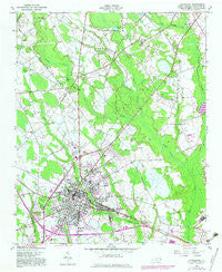 Laurinburg North Carolina Historical topographic map, 1:24000 scale, 7.5 X 7.5 Minute, Year 1957