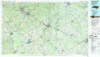 Laurinburg North Carolina Historical topographic map, 1:100000 scale, 30 X 60 Minute, Year 1983