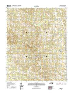 Lawndale North Carolina Current topographic map, 1:24000 scale, 7.5 X 7.5 Minute, Year 2016
