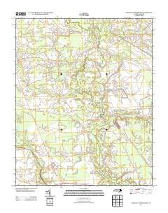 Leggetts Crossroads North Carolina Historical topographic map, 1:24000 scale, 7.5 X 7.5 Minute, Year 2013