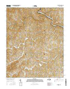 Leicester North Carolina Current topographic map, 1:24000 scale, 7.5 X 7.5 Minute, Year 2016