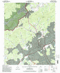 Lenoir North Carolina Historical topographic map, 1:24000 scale, 7.5 X 7.5 Minute, Year 1994