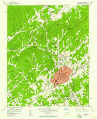 Lenoir North Carolina Historical topographic map, 1:24000 scale, 7.5 X 7.5 Minute, Year 1956