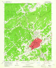 Lenoir North Carolina Historical topographic map, 1:24000 scale, 7.5 X 7.5 Minute, Year 1956