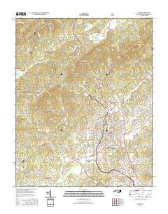 Lenoir North Carolina Current topographic map, 1:24000 scale, 7.5 X 7.5 Minute, Year 2016