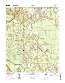 Lewiston Woodville North Carolina Current topographic map, 1:24000 scale, 7.5 X 7.5 Minute, Year 2016