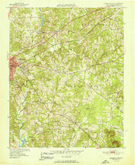 Lexington East North Carolina Historical topographic map, 1:24000 scale, 7.5 X 7.5 Minute, Year 1951