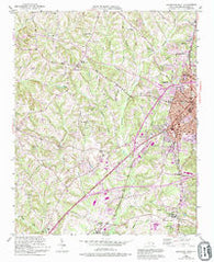 Lexington West North Carolina Historical topographic map, 1:24000 scale, 7.5 X 7.5 Minute, Year 1950
