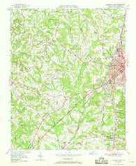 Lexington West North Carolina Historical topographic map, 1:24000 scale, 7.5 X 7.5 Minute, Year 1950