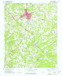 Liberty North Carolina Historical topographic map, 1:24000 scale, 7.5 X 7.5 Minute, Year 1974