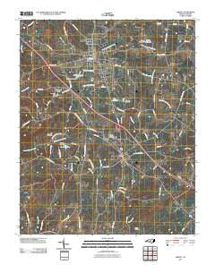 Liberty North Carolina Historical topographic map, 1:24000 scale, 7.5 X 7.5 Minute, Year 2010
