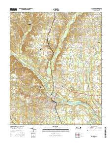 Lillington North Carolina Current topographic map, 1:24000 scale, 7.5 X 7.5 Minute, Year 2016