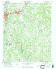 Lincolnton East North Carolina Historical topographic map, 1:24000 scale, 7.5 X 7.5 Minute, Year 1970