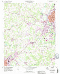 Lincolnton West North Carolina Historical topographic map, 1:24000 scale, 7.5 X 7.5 Minute, Year 1993