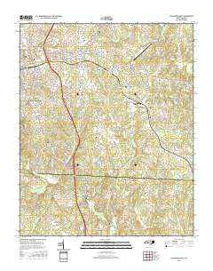 Lincolnton East North Carolina Current topographic map, 1:24000 scale, 7.5 X 7.5 Minute, Year 2016