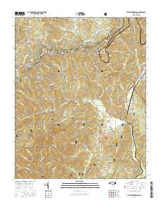 Little Switzerland North Carolina Current topographic map, 1:24000 scale, 7.5 X 7.5 Minute, Year 2016