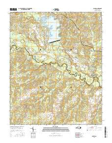 Lobelia North Carolina Current topographic map, 1:24000 scale, 7.5 X 7.5 Minute, Year 2016