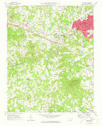 Longview North Carolina Historical topographic map, 1:24000 scale, 7.5 X 7.5 Minute, Year 1970