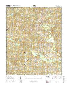 Louisburg North Carolina Current topographic map, 1:24000 scale, 7.5 X 7.5 Minute, Year 2016
