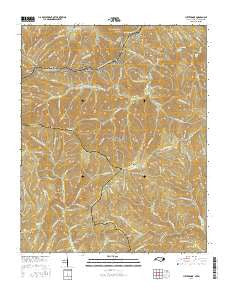 Luftee Knob North Carolina Current topographic map, 1:24000 scale, 7.5 X 7.5 Minute, Year 2016