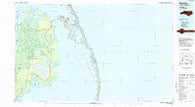 Manteo North Carolina Historical topographic map, 1:100000 scale, 30 X 60 Minute, Year 1985