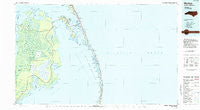 Manteo North Carolina Historical topographic map, 1:100000 scale, 30 X 60 Minute, Year 1985