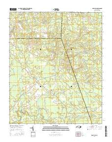 Maple Hill North Carolina Current topographic map, 1:24000 scale, 7.5 X 7.5 Minute, Year 2016