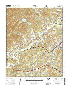 Marion West North Carolina Current topographic map, 1:24000 scale, 7.5 X 7.5 Minute, Year 2016