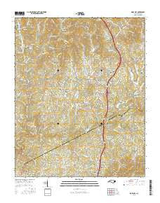 Mars Hill North Carolina Current topographic map, 1:24000 scale, 7.5 X 7.5 Minute, Year 2016