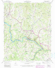 Marshall North Carolina Historical topographic map, 1:24000 scale, 7.5 X 7.5 Minute, Year 1945