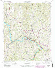 Marshall North Carolina Historical topographic map, 1:24000 scale, 7.5 X 7.5 Minute, Year 1945