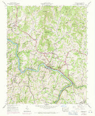 Marshall North Carolina Historical topographic map, 1:24000 scale, 7.5 X 7.5 Minute, Year 1945