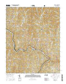 Marshall North Carolina Current topographic map, 1:24000 scale, 7.5 X 7.5 Minute, Year 2016