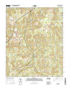 Marston North Carolina Current topographic map, 1:24000 scale, 7.5 X 7.5 Minute, Year 2016