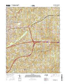 McLeansville North Carolina Current topographic map, 1:24000 scale, 7.5 X 7.5 Minute, Year 2016